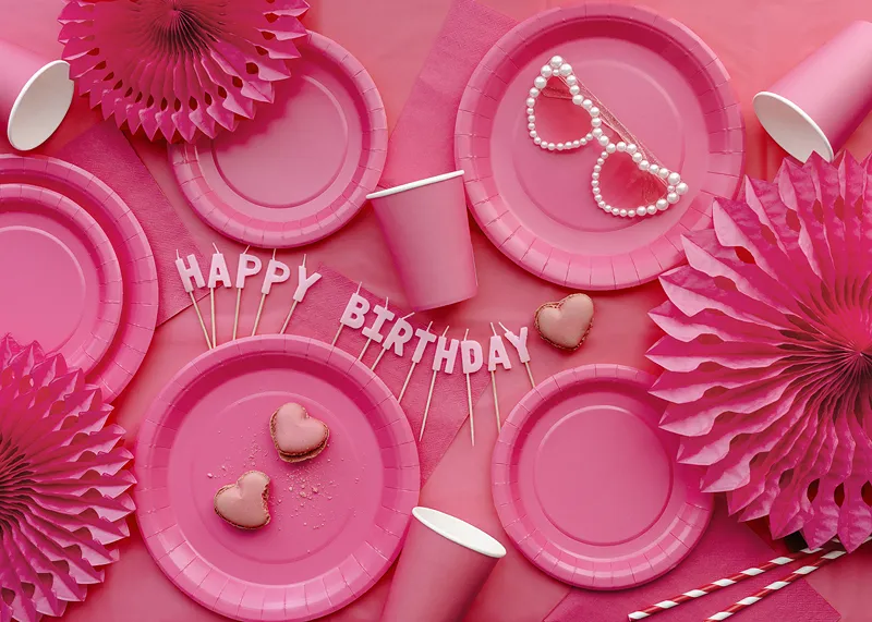 20 Guardanapos 33cm Rosa Choque