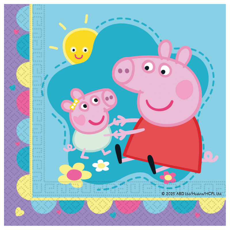 20 Guardanapos 33cm Peppa Pig Made With Love