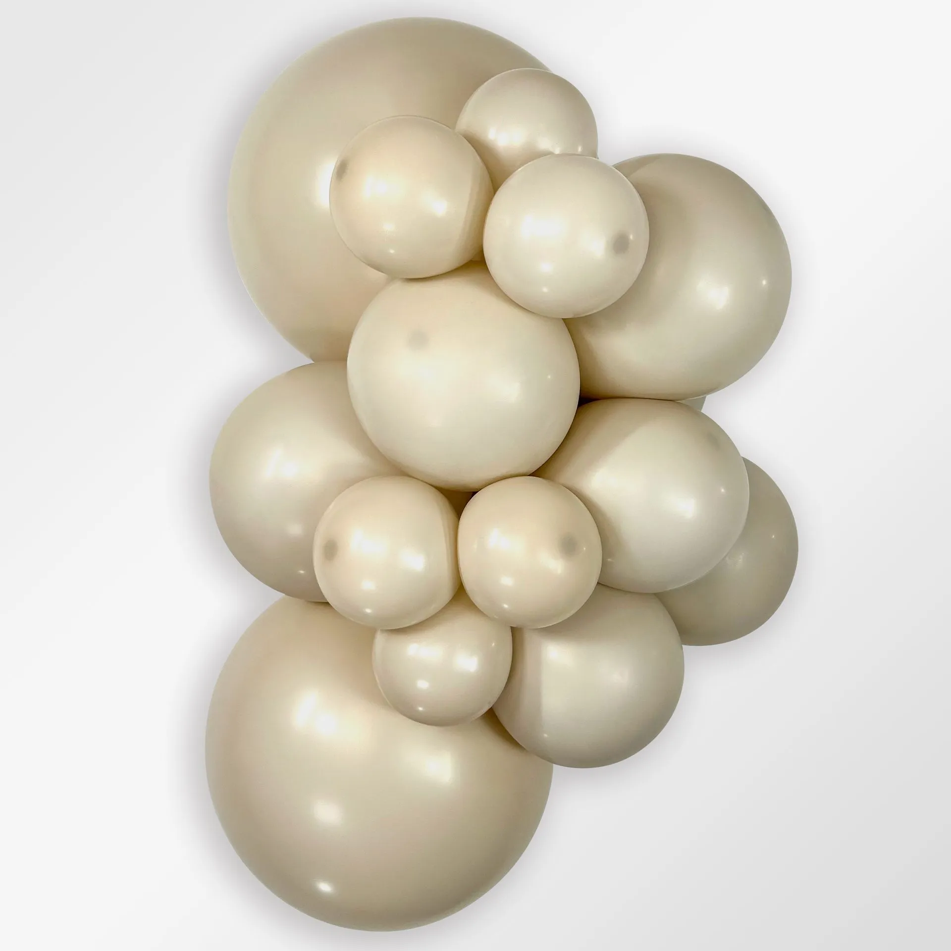 15 Balões latex R18 (45cm) - White Sand - 071