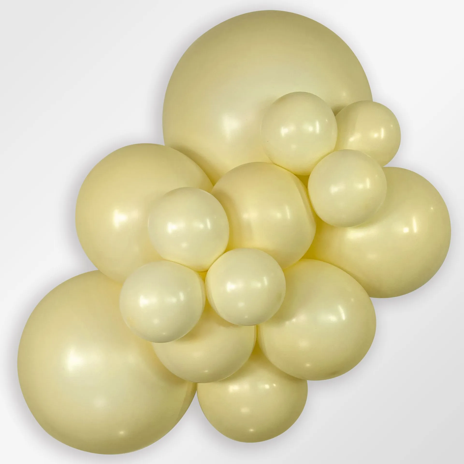 100 Balões latex R5 (12cm) - Pastel Matte Yellow - 620