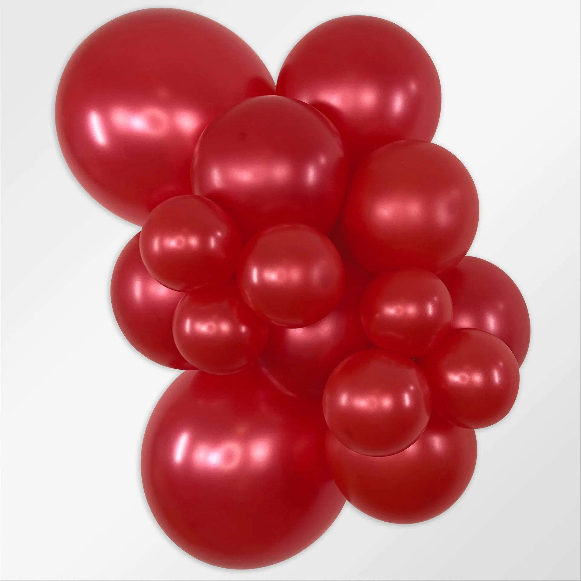 100 Balões latex R5 (12cm) - Metallic Red - 515