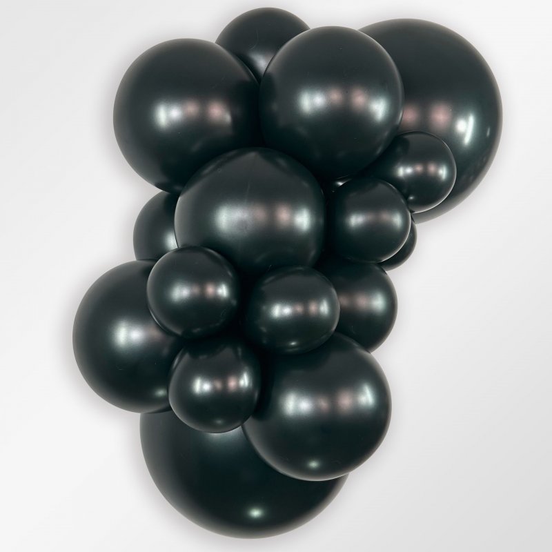 100 Balões latex R5 (12cm) - Metallic Black - 580