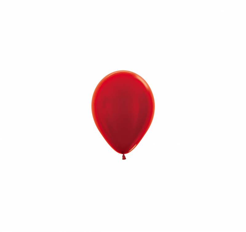 100 Balões latex R5 (12cm) - Metallic Red - 515