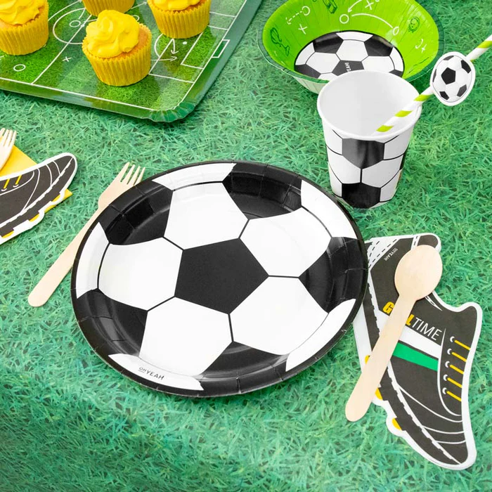 6 Pratos 23cm Futebol