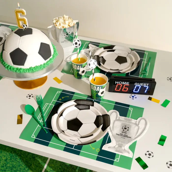 6 Pratos 17cm Futebol