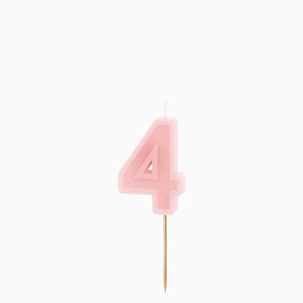 Vela de Aniversário Rosa Pastel 6cm nº4