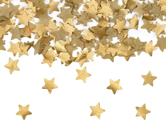 Canhão de confettis 20cm Estrelas Douradas
