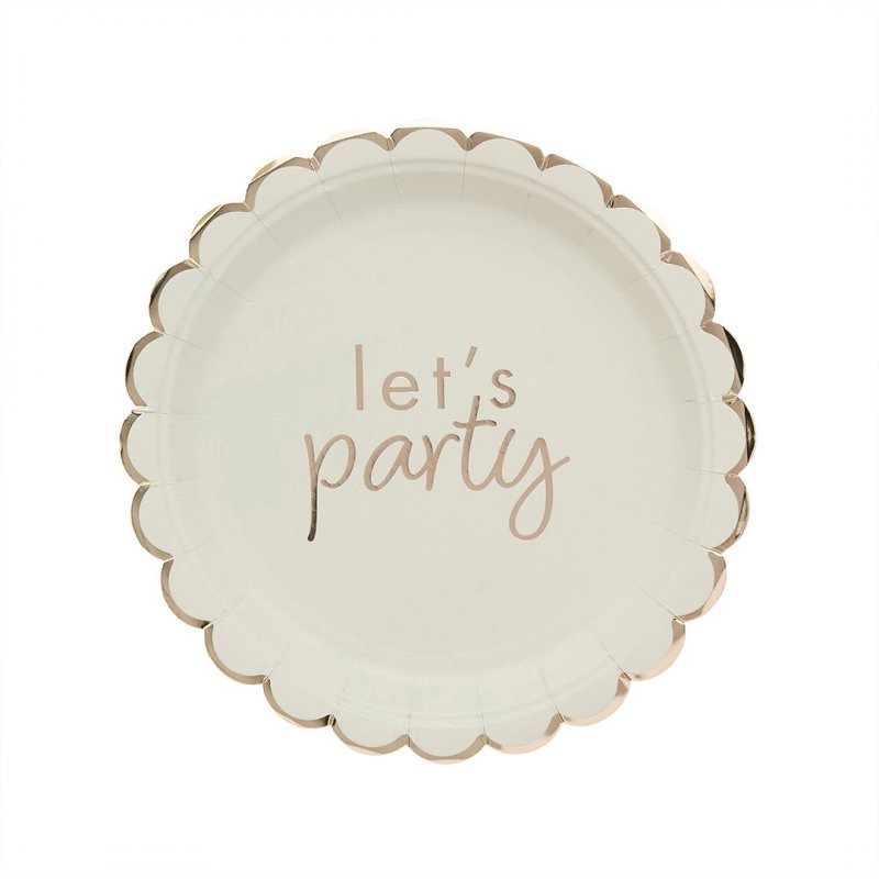 8 Pratos 22,5cm Let's Party