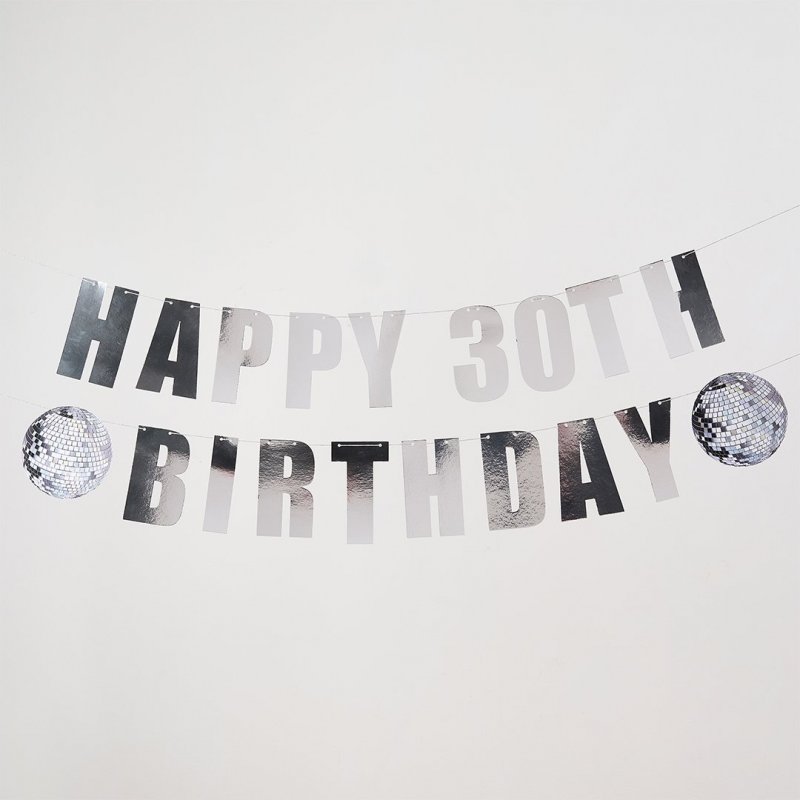 Grinalda 2m Happy Birthday Disco Personalizável