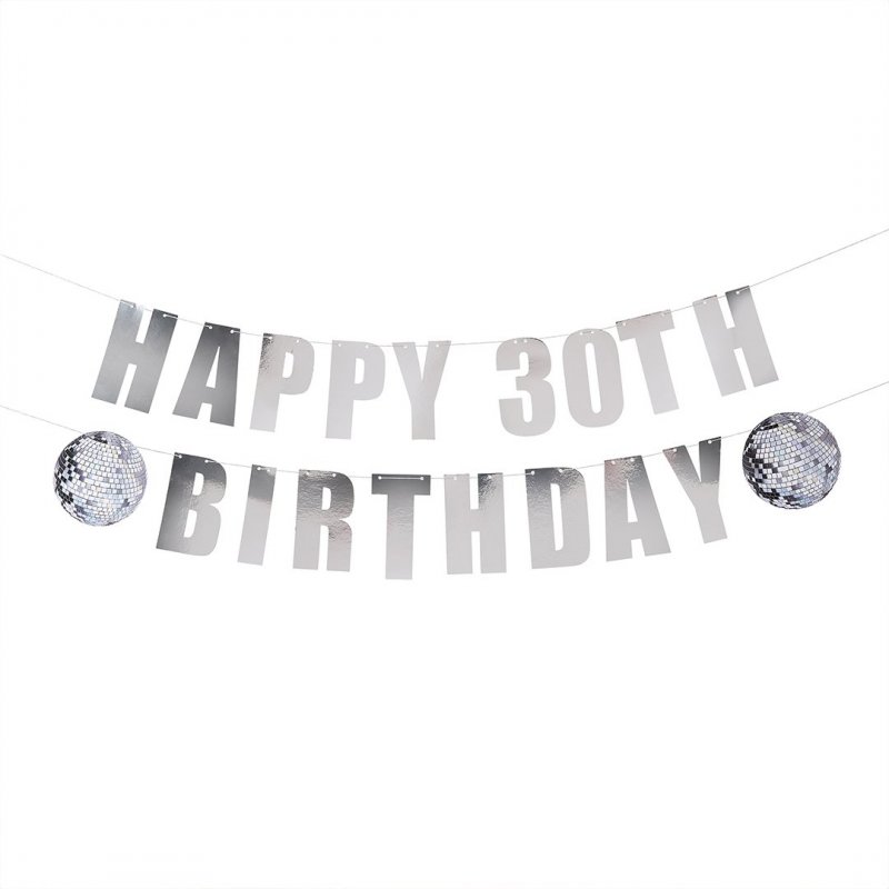 Grinalda 2m Happy Birthday Disco Personalizável