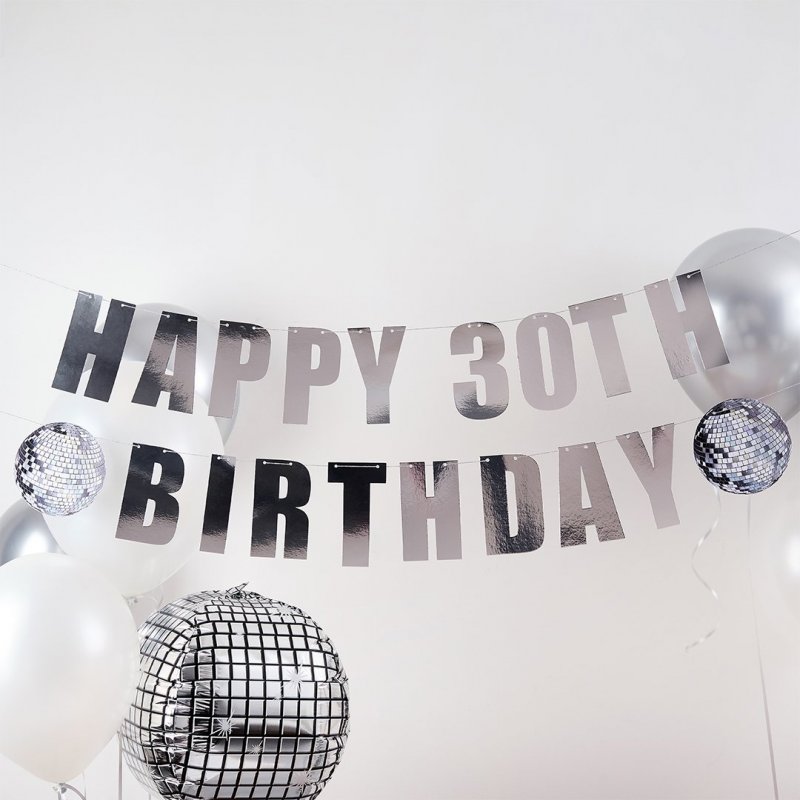 Grinalda 2m Happy Birthday Disco Personalizável