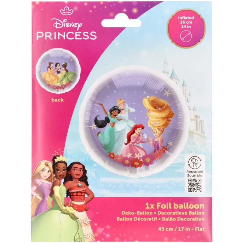 Balão Foil 45cm Princesas Disney