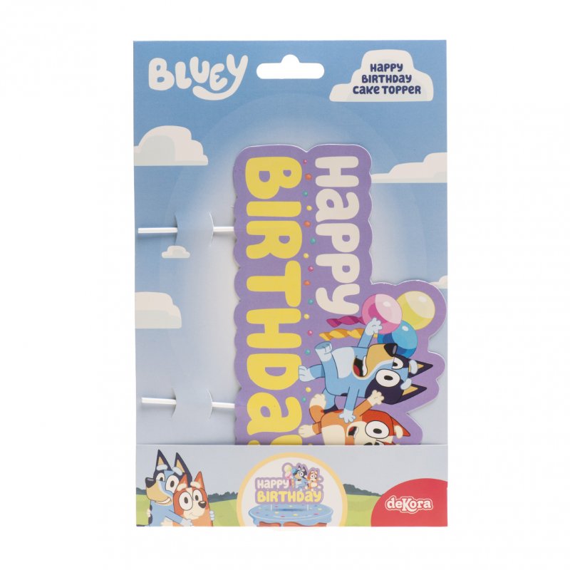Topo de Bolo 16,5xcm Bluey e Bingo