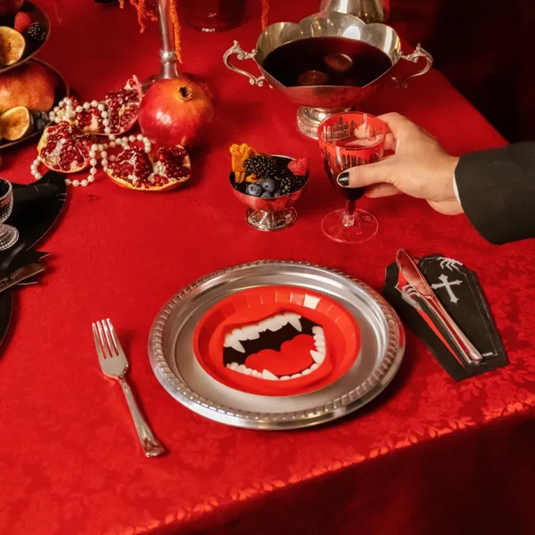 20 Guardanapos 40x20cm Forma Caixão Vampiro - Halloween