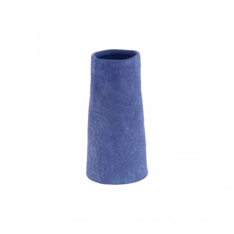 Vaso Ama Cerâmica Azul Índigo 10x20,5cm