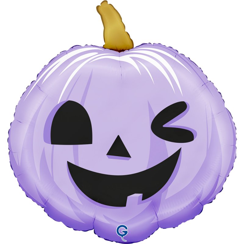 Balão Foil 56cm Funny Pumpkin Lilás