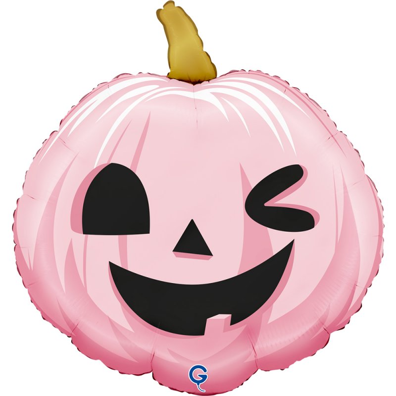 Balão Foil 56cm Funny Pumpkin Rosa