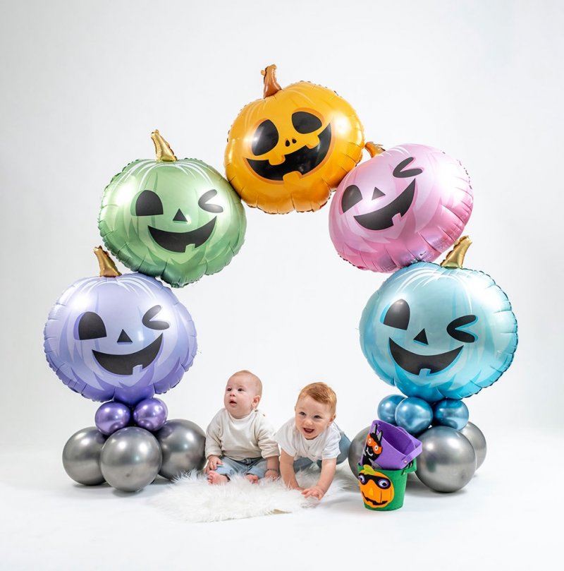 Balão Foil 56cm Funny Pumpkin Verde