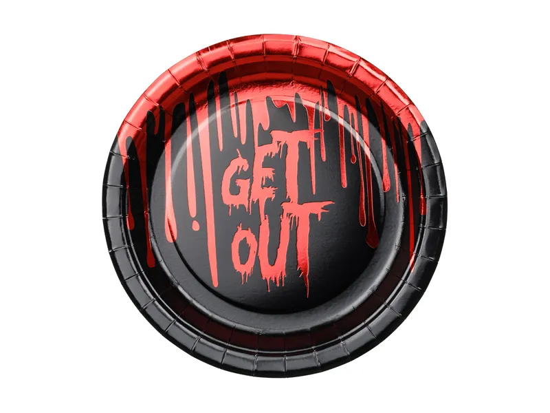 6 Pratos 18cm Get Out - Halloween