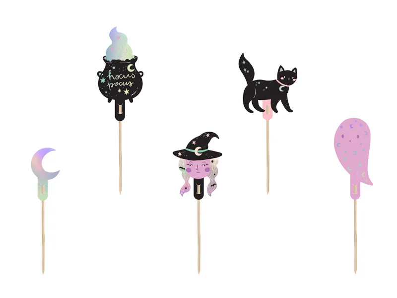6 Topos de Bolo 14cm Halloween