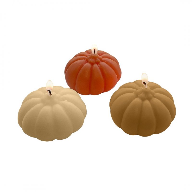 3 Velas Abóbora 7cm - Halloween