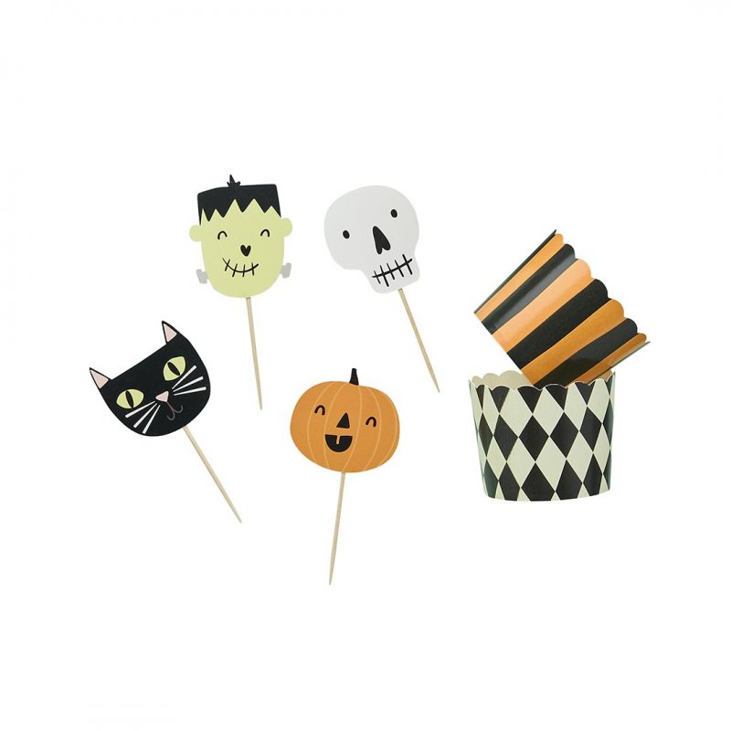 12 Formas para Cupcakes e Picks Personagens - Halloween