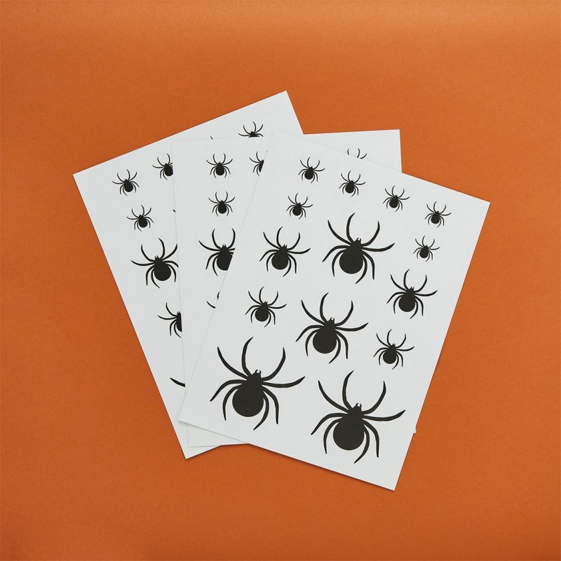 3 Folhas de Autocolantes para Janelas Aranhas - Halloween