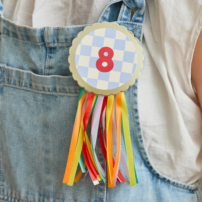 Crachá Personalizável 18,5x8,5cm - Playful Brights