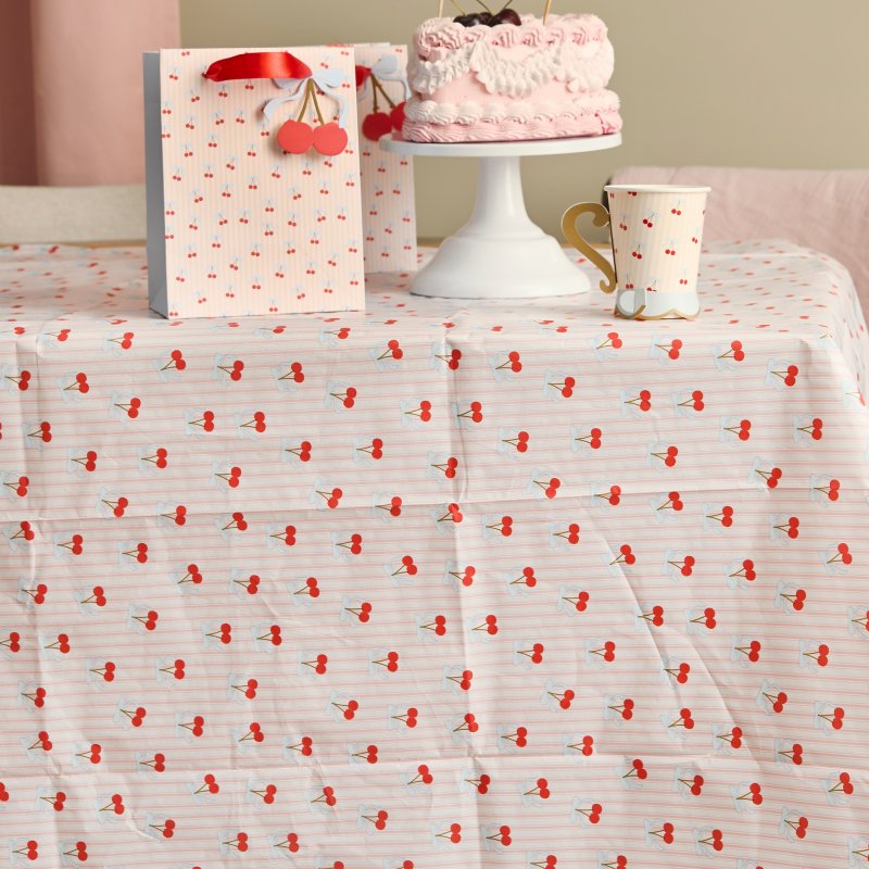 Toalha de Mesa Papel 2,6x1,4m - Rococo Cherries
