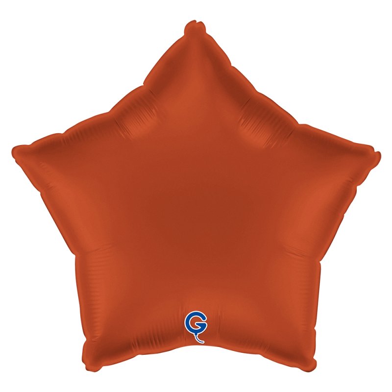 Balão Foil 18'' Estrela Satin Brick Red - Vermelho Escuro