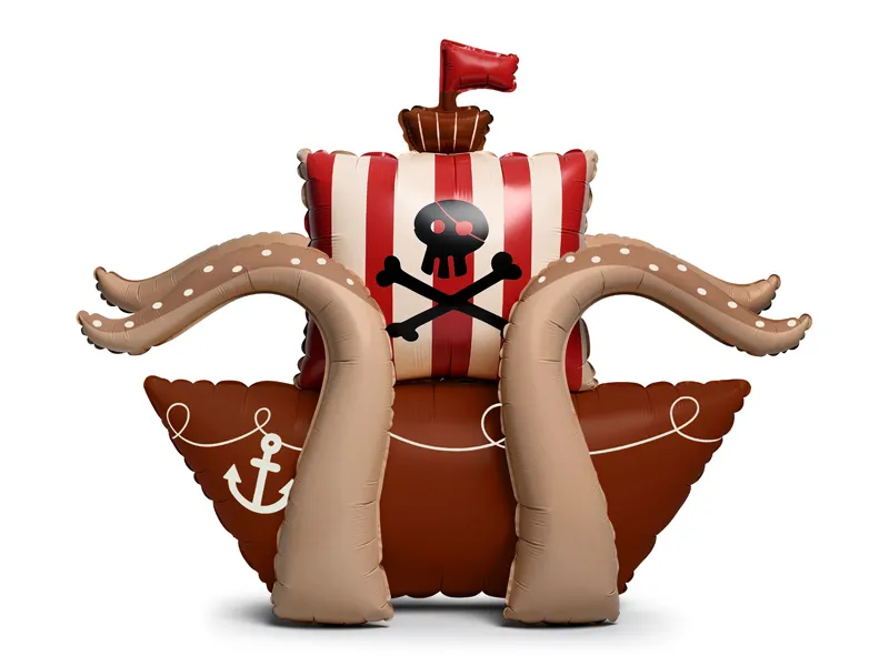 Balão Foil Standing 120x91cm Barco Pirata