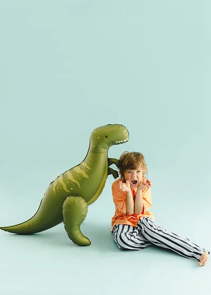 Balão Foil Standing 93x79cm Dinossauro T-Rex Verde
