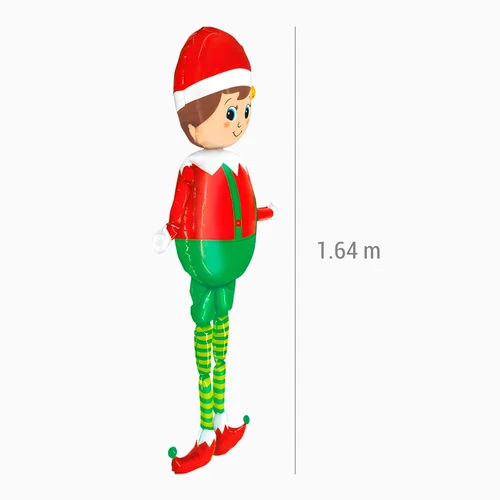 Balão Foil 164x152cm Elfo de Natal Gigante
