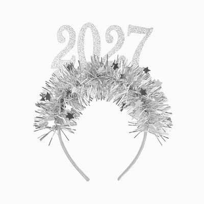 Bandolete 2027 Prateada com Brilho Ano Novo