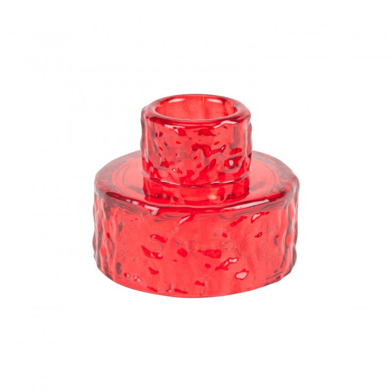 Castiçal 6,5x5,3cm Emma Vermelho