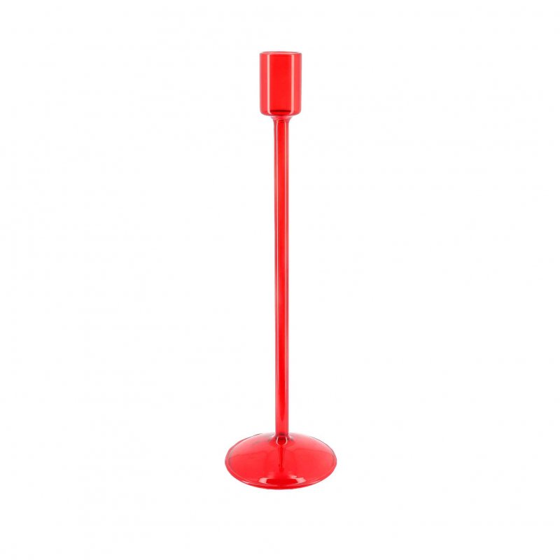 Castiçal 8,5x30cm Elegância Vermelho