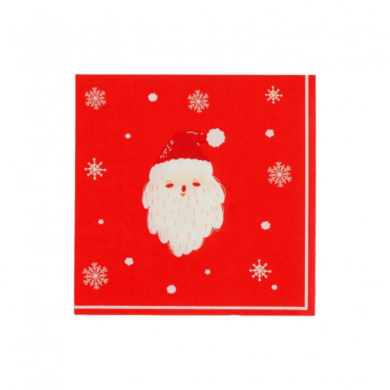 16 Guardanapos de Papel 33x33cm Christmas Vibes Pai Natal