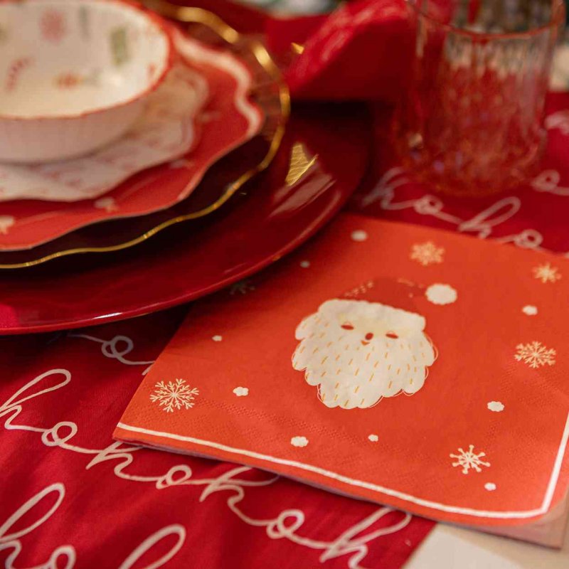 16 Guardanapos de Papel 33x33cm Christmas Vibes Pai Natal