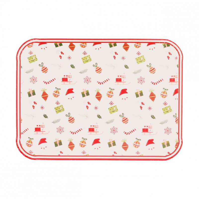 2 Bandejas Pratos Retangulares 35x25,5cm Christmas Vibes 