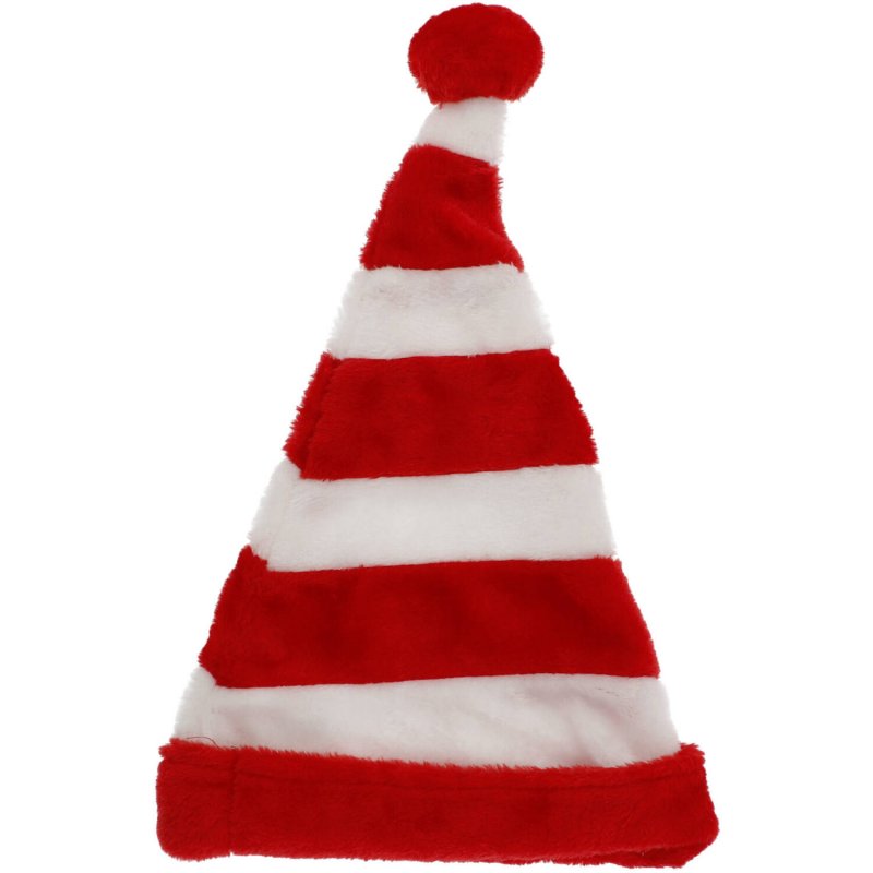 Chapéu Pai Natal Vermelho e Branco às Riscas