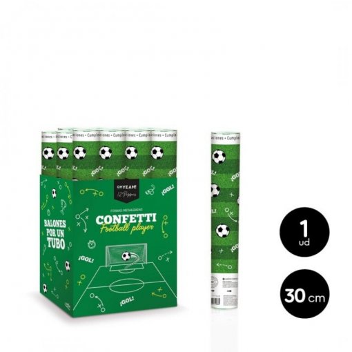 Canhão de confettis 30cm Futebol