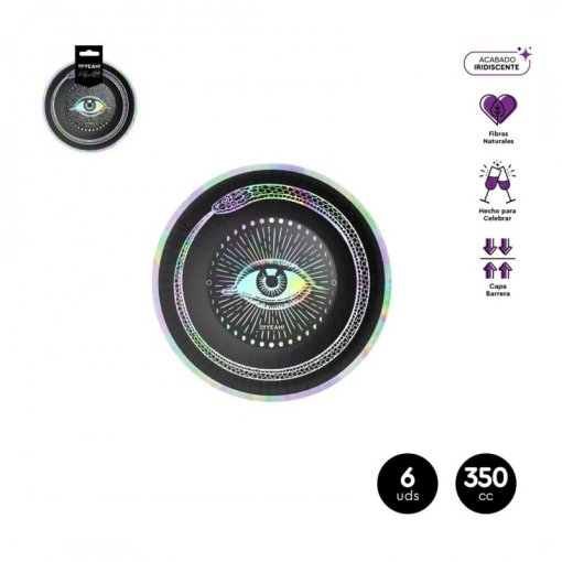 6 Taças de Papel 350ml Esotérico Iridescente - Halloween