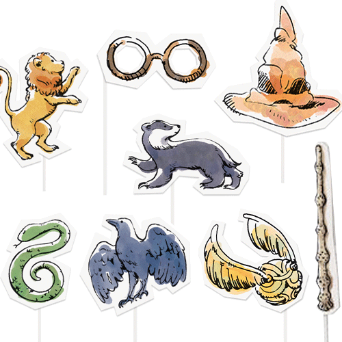 8 Adereços Fotografia (Photo booth)  Harry Potter