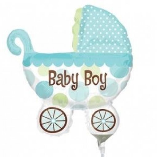 Balão Foil Mini Shape Carrinho do Bebé (Baby Shower)