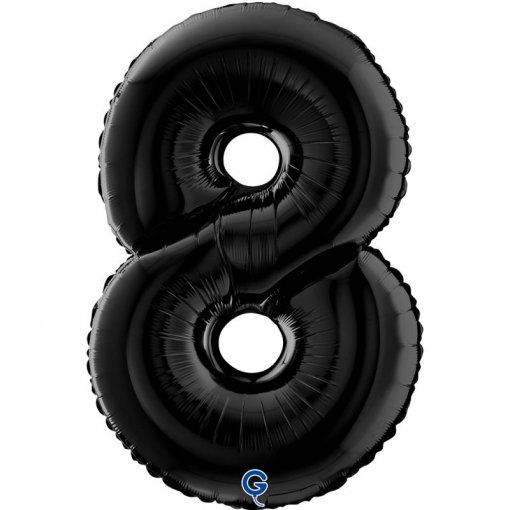 Balão Foil 66cm Preto nº8