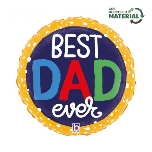 Balão Foil 46cm Best Dad Ever - Dia do Pai
