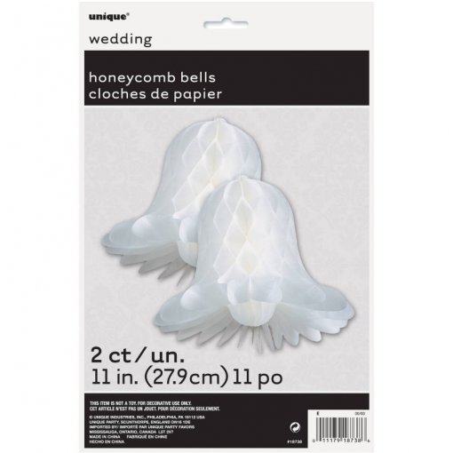 2 Sinos de papel Decorativo 11'' Branco