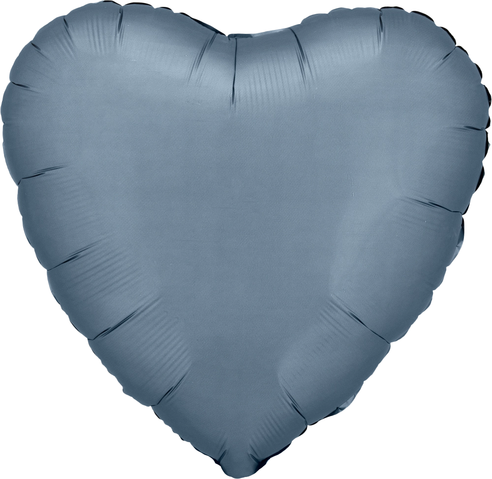 Balão Foil 43cm Coração Satin Luxe™ Azul