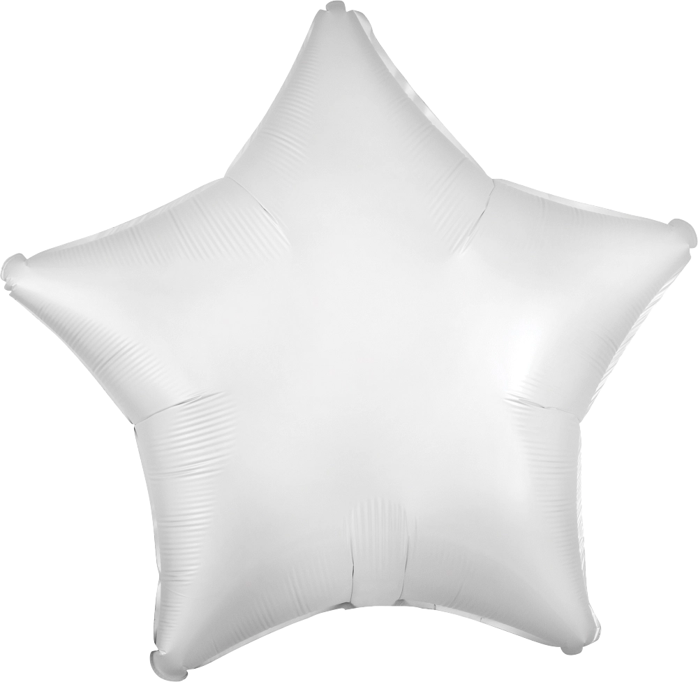 Balão Foil 48cm Estrela Satin Luxe™ Branco