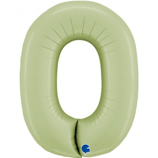 Balão Foil 102cm Verde Oliva Número 0